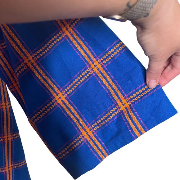 Mara Hoffman Lysa Blue Orange Oversized V neck Maxi dress XS - Picture 5 of 9